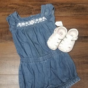 Baby Girl Denim Romper